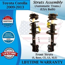 KYB Genuine OEM Front Struts For 2009-2013 Toyota Corolla 1.8L USA Built Vehicle