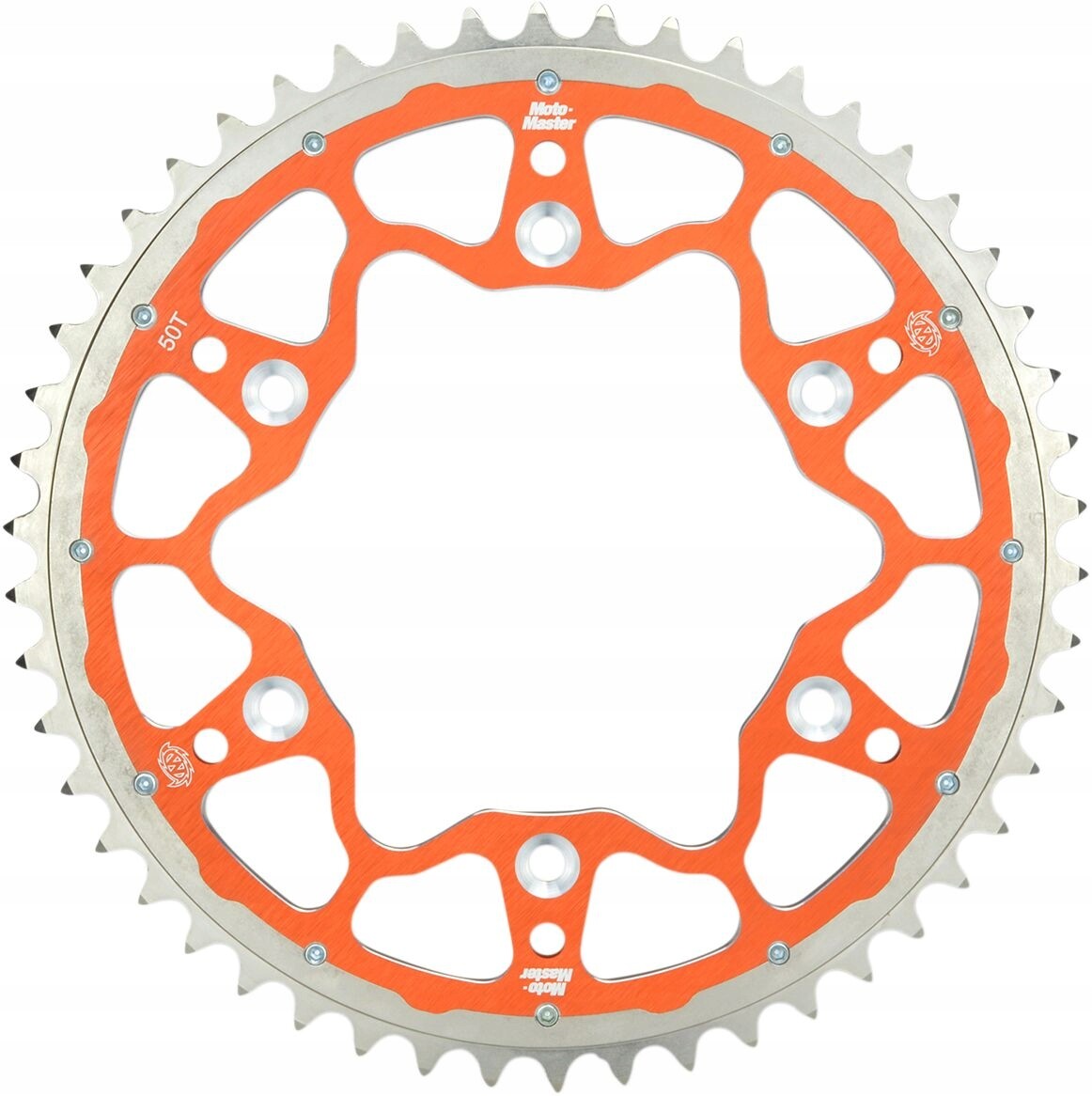 Pignon arrière double anneau KTM en acier-aluminium orange pour moto 899 51