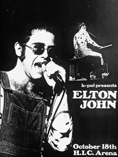 ELTON JOHN HIC ARENA 16" x 12" Photo Repro Concert Poster