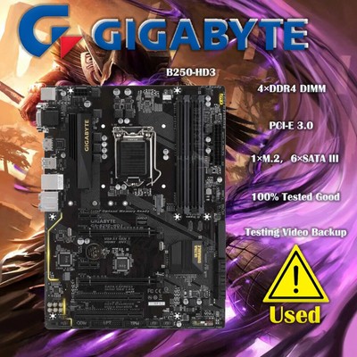 Gigabyte B250 HD3 Desktop Motherboard LGA 1151 Support DDR4