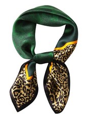 WUZININGLE 100 Mulberry Silk Neck Scarf 21''x21'' Small Square Silk Hair Sca...