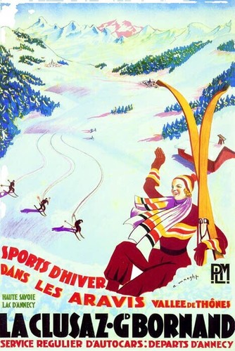 363046 Tahoe Rabbit Ski Skiing Day Night Winter Sport Vintage