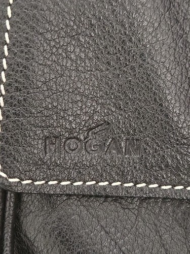 Borsa a tracolla donna Hogan chiusura a scatto pelle testurizzata tracolla larga nera media - Foto 2 di 7