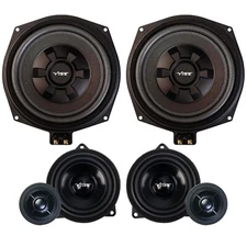 Vibe Optisound BMW & Mini 3 Way 4" Speaker and 8" Subwoofer Upgrade Plug & Play