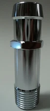 Chevy Chrome Steel Fitting Water Pump Heater Hose 1/2" NPT To 3/4" Barb SBC BBC