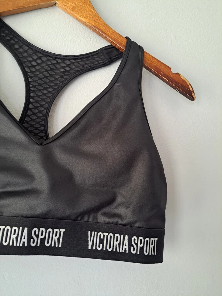 Sujetador deportivo Victoria's Secret Victoria satinado cuello en V para mujer espalda deportiva yoga talla M/L Foto 2 de 4