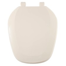 Eljer Emblem Round Toilet Seat with Square Front, Closed Front with Cover, Re...