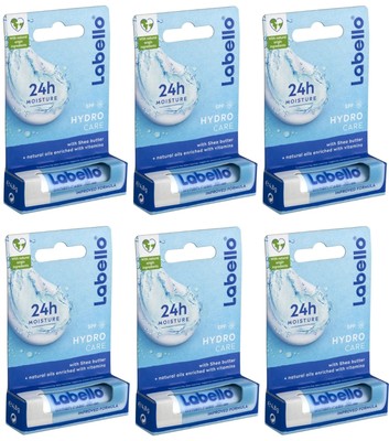 6x Labello Hydro Care SPF15 Caring Lip Balm 6x5,5ml Nivea