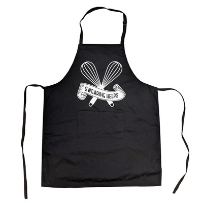 Cookout Apron Swearing Helps Cooking Grilling Baking Kitchen Chef gift for Mom
