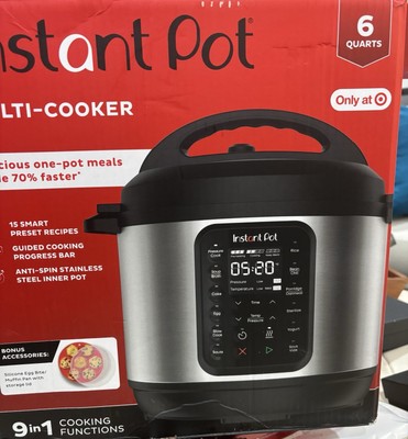 Instant Pot 9-in-1 Pressure Cooker Duo Plus 60 v3 Slow Multi Cooker Steamer 6 Qt