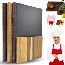 2026 Cutting Board That Looks Like Books,3Pcs Cutting Board Set, Acacia Wooden