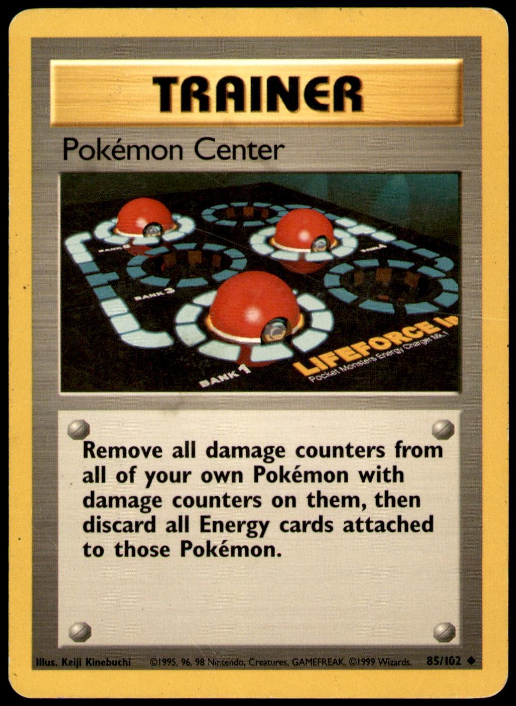 Pokemon Center 85/102 Uncommon Base Set Unlimited Pokemon Heavily Played