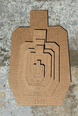 Scaled Dryfire Target Kit including USPSA Targets (1:2, 1:3, 1:4, 1:5, and 1:10)