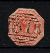 Tasmania 1892 4d orange fine used Cut to Shape SG10 WS45268