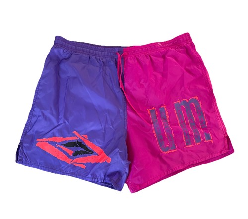 Vintage Umbro Nylon Multicolor Soccer Casual Shorts Made In USA 90s Size Medium