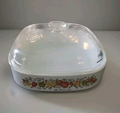 Le Romarin CorningWare A-10-B  10x10x2 inch Pyrex With Dome Lid