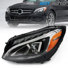 Full LED Headlight Driver Left For Mercedes Benz C-Class W205 C300 2015-2018 LH