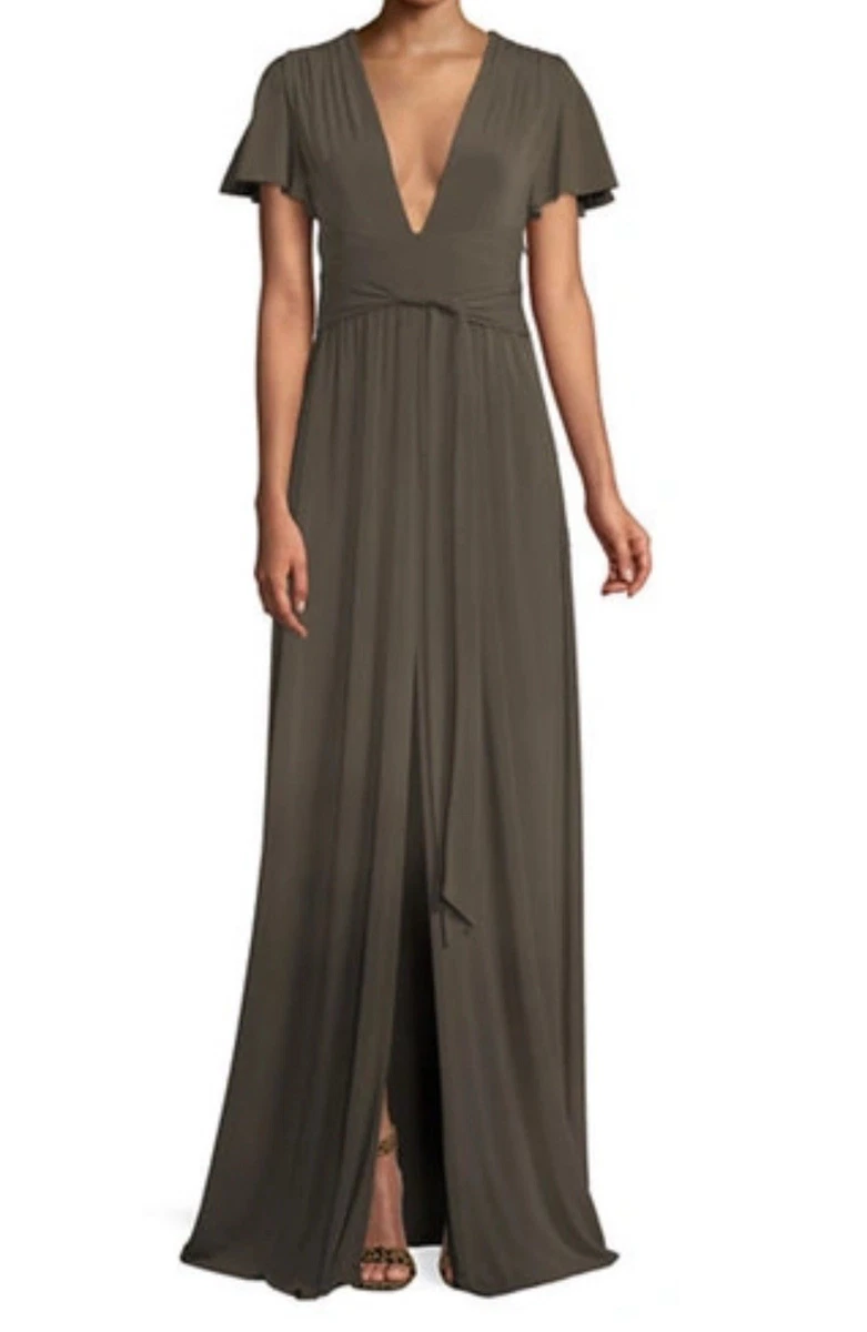 halston heritage green pleated dress Halston Heritage Strapless Pleated Chiffon