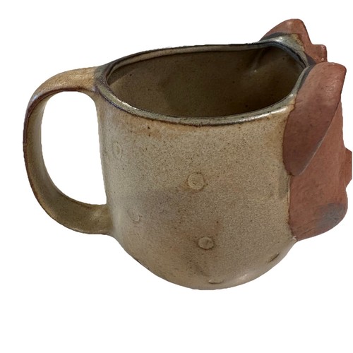 Vintage UCTCI 3D Pottery Mug, Girl Bunny Rabbit with Bow, Coffee Cup 3.5" Tall - Picture 5 of 10