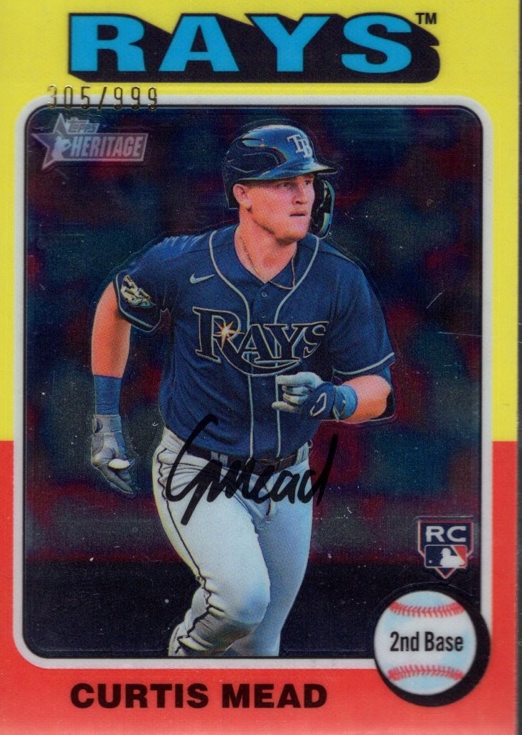 2024 Topps Heritage Chrome #176 Curtis Mead /999 - NM-MT