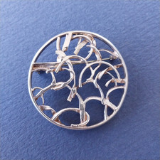 Sterling Silver Modernist Geometric Brooch — listing 5