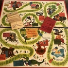 Vintage Milton Bradley  1961 The Uncle Wiggily Board Game BOARD & CARDS NO BOX