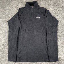 The North Face Glacier 1/4-Zip Fleece Pullover Womens Small Black TKA 100 A7YP