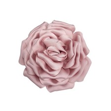 Dainty Silk Satin Rose Flower Extra Large Big Brooches Lapel Pins Large, Pink