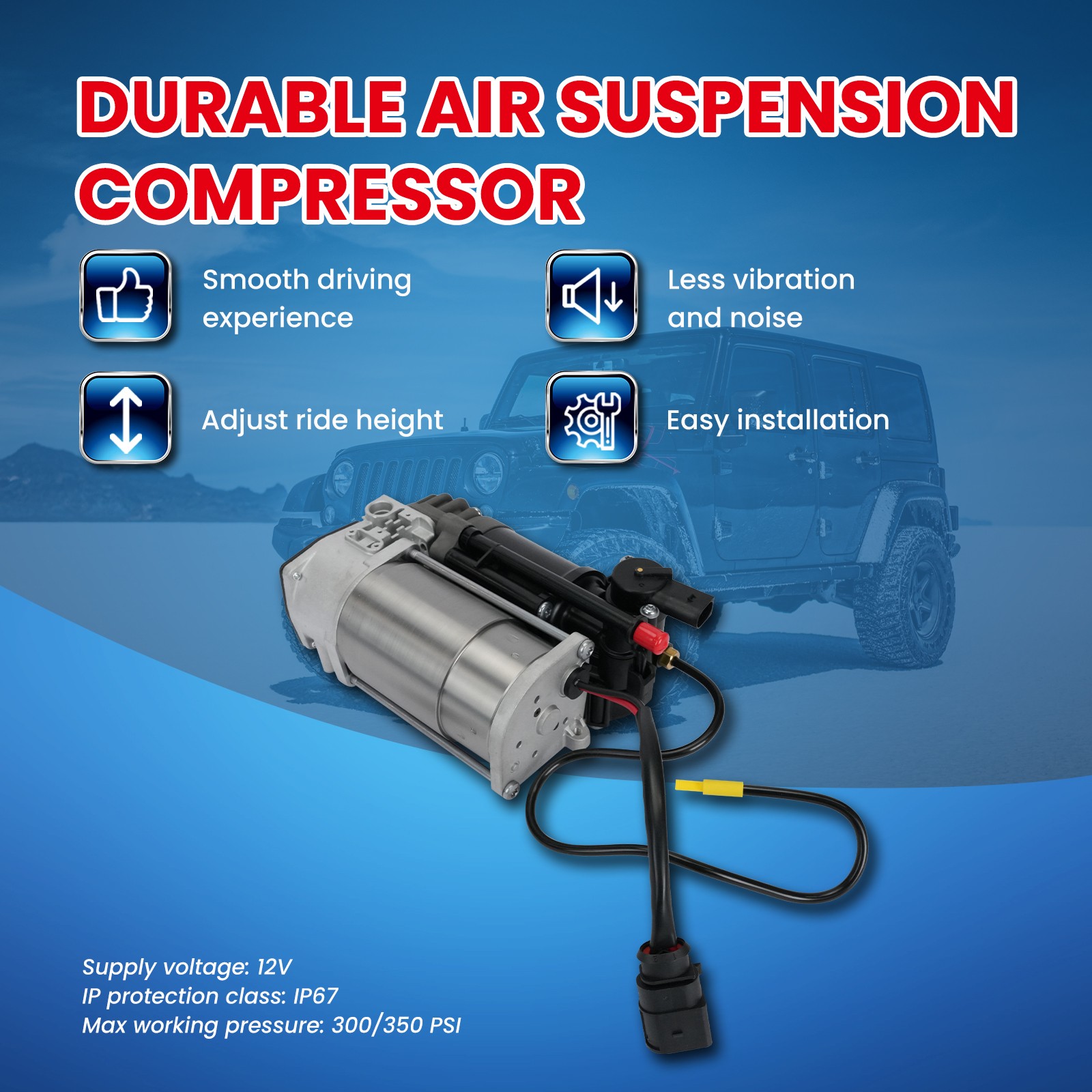 Air Suspension Compressor for 11-20 Audi A8 Quattro S8 Bentley Mulsanne