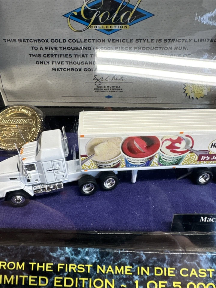 1996 Matchbox Gold Collection Mack CH-600 (SEALED) 1 of 5,000 with Haagen-Dazs - Image 3 of 4