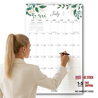 2026-2027 Wall Calendar Extra Large 17''x27''(Jul. 2026-Mar. 2028) Greenery