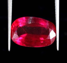 Loose Gemstone Beryl Bixbite Red Emerald 6.90 Ct Natural Oval Certified T13881