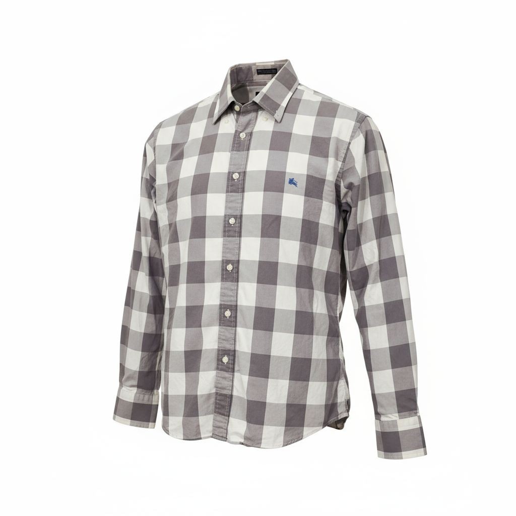 white christmas dresses Burberry 60's Men's Dress Shirt Blue/White Size 16-33 SKU 000161 –  Designers On A Dime main image 0