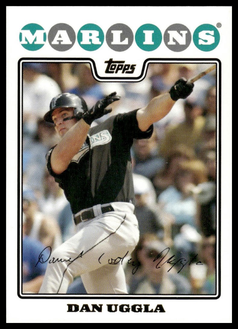 2008 Topps #70 Dan Uggla Gold Foil Florida Marlins NM+