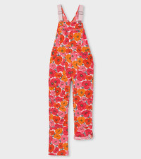 Du.luth Women's Heirloom Gardening Bib Overalls, Candy Apple Red Poppies