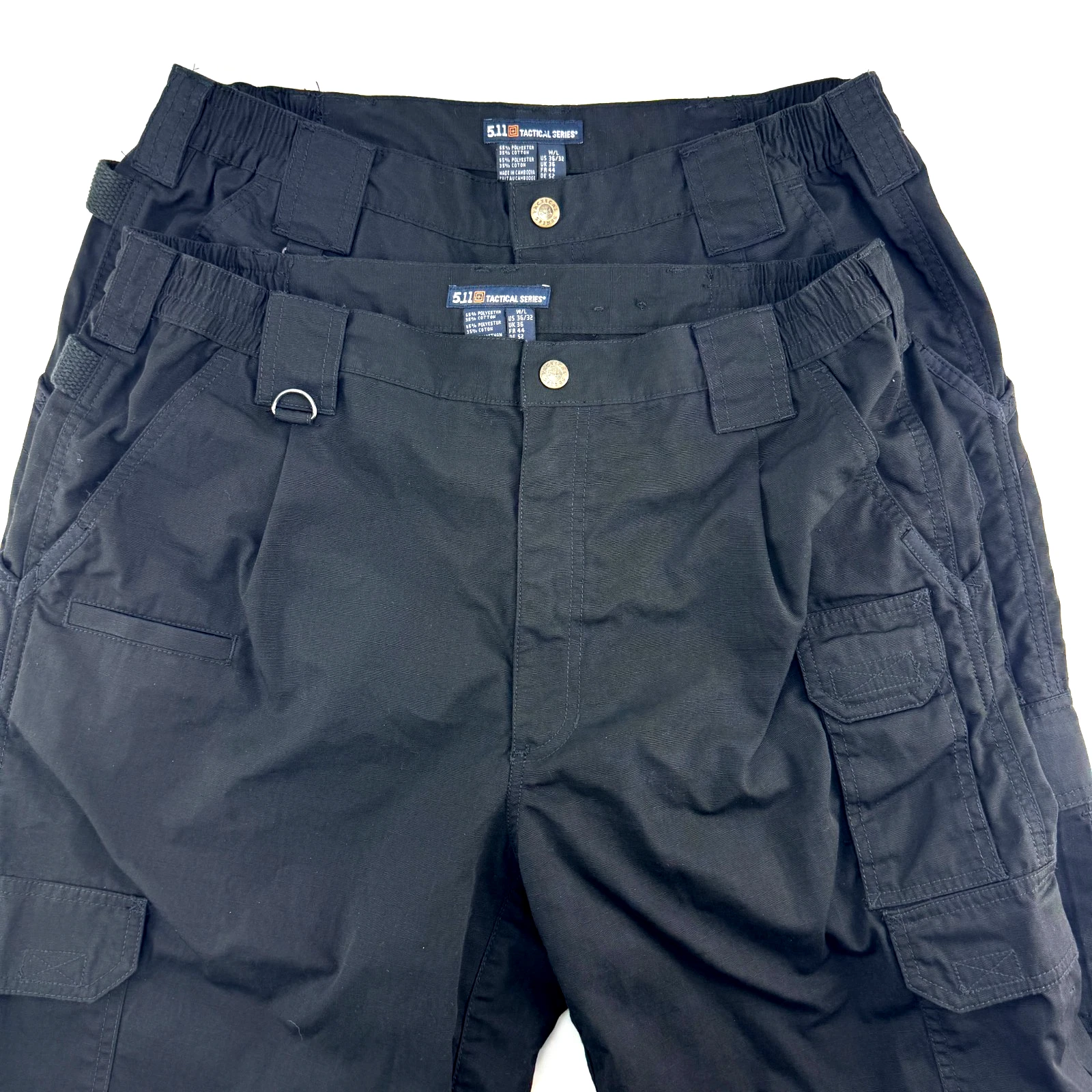 5.11 Tactical Mens 36x32 Taclite Pro Cargo Pants LOT Of 2 Black Ripstop Utility