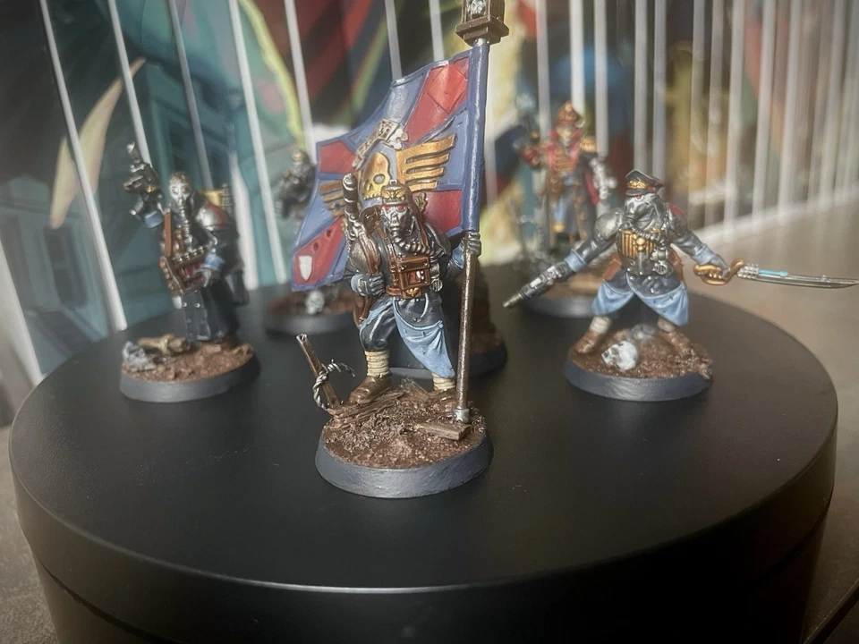 DEATH KORPS OF KRIEG COMMAND SQUAD X7 PAINTED - WARHAMMER 40K ASTRA MILITARUM  - Image 3 of 4