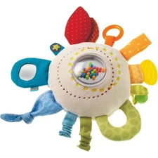 Teether Cuddly Rainbow Round - Soft Activity Toy with Rattling & Teething Ele...