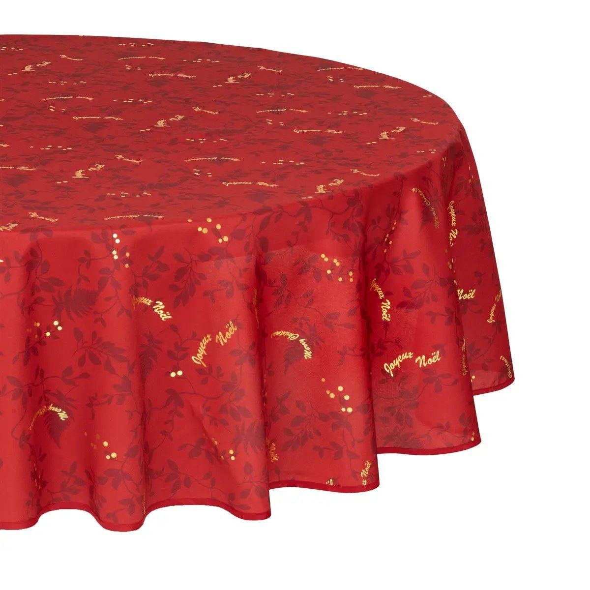 Nappe antitache ronde 180cm rouge Maison des Couleurs contre les éclaboussures