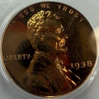 1938 Proof Lincoln Wheat Cent PCGS PR65RD Low Mintage: 14,734