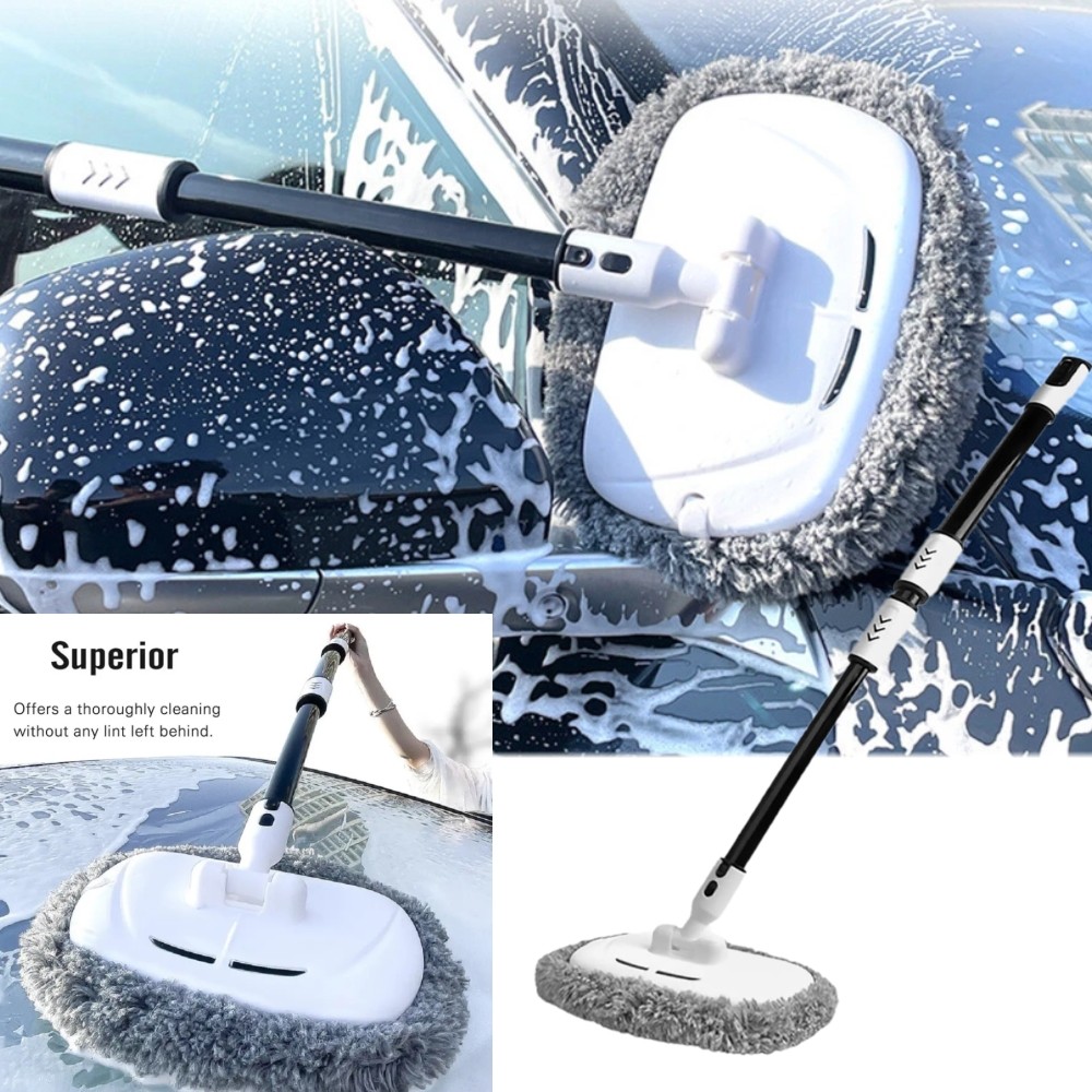 Telescopic Car Wash Brush Mop Soft Long Handle Vehicle Cleaning Tool Adjustable
