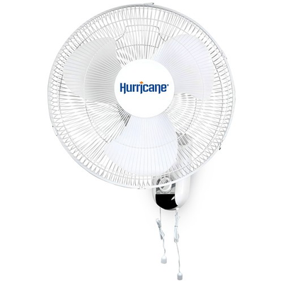 #ad Hurricane Classic 16 Inch 90 Degree Oscillating 3 Speed Wall Mounted Fan White $33.29