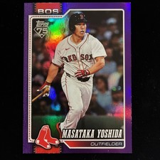 MASATAKA YOSHIDA 2026 Topps Purple Holo Foil #65 Red Sox /250 