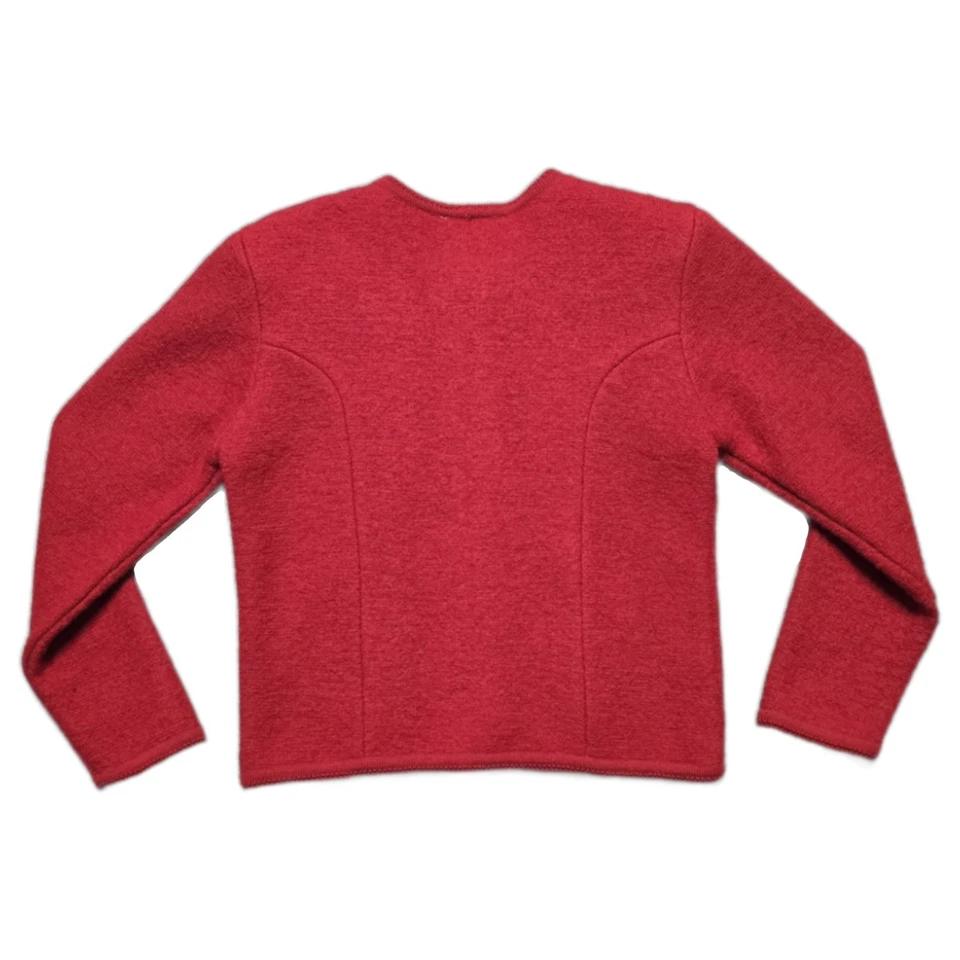 Vintage Tally Ho Creation Cardigan Sweater Womans S Wool Red Button Knit Thick - Image 3 of 4