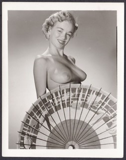 ARLINE HUNTER Foto vintage anni '50 Girlie PINUP Procace B&W nudo originale #18