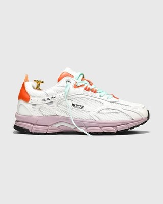The Mercer Brand Mesh-Panelled Trainers ME243015100 US10 Orange Purple