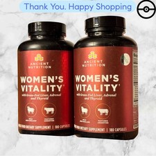FOR 2 Ancient Nutrition Women's Vitality Grass-Fed 180ct Each BRAND NEW SHIPPING