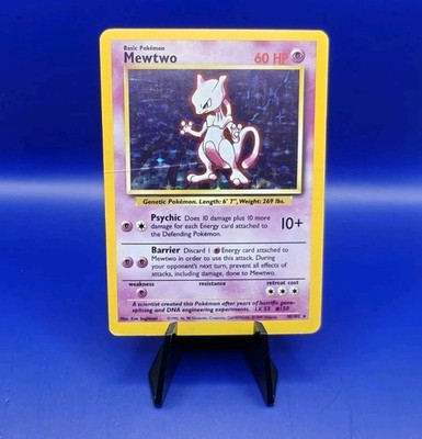Mewtwo 10/102 Base Set Holo Rare Pokemon Karte 1999 WOTC TCG Vintage Pokémon