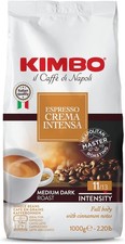 Kimbo Crema Intensa Italian Whole Coffee Beans Medium Dark Roast 1kg Pack of 6 15.81 per kilo