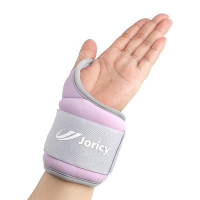Wrist Weights with Thumb Loops Lock 6lbs Pair (3lb each weight), Light Purple 